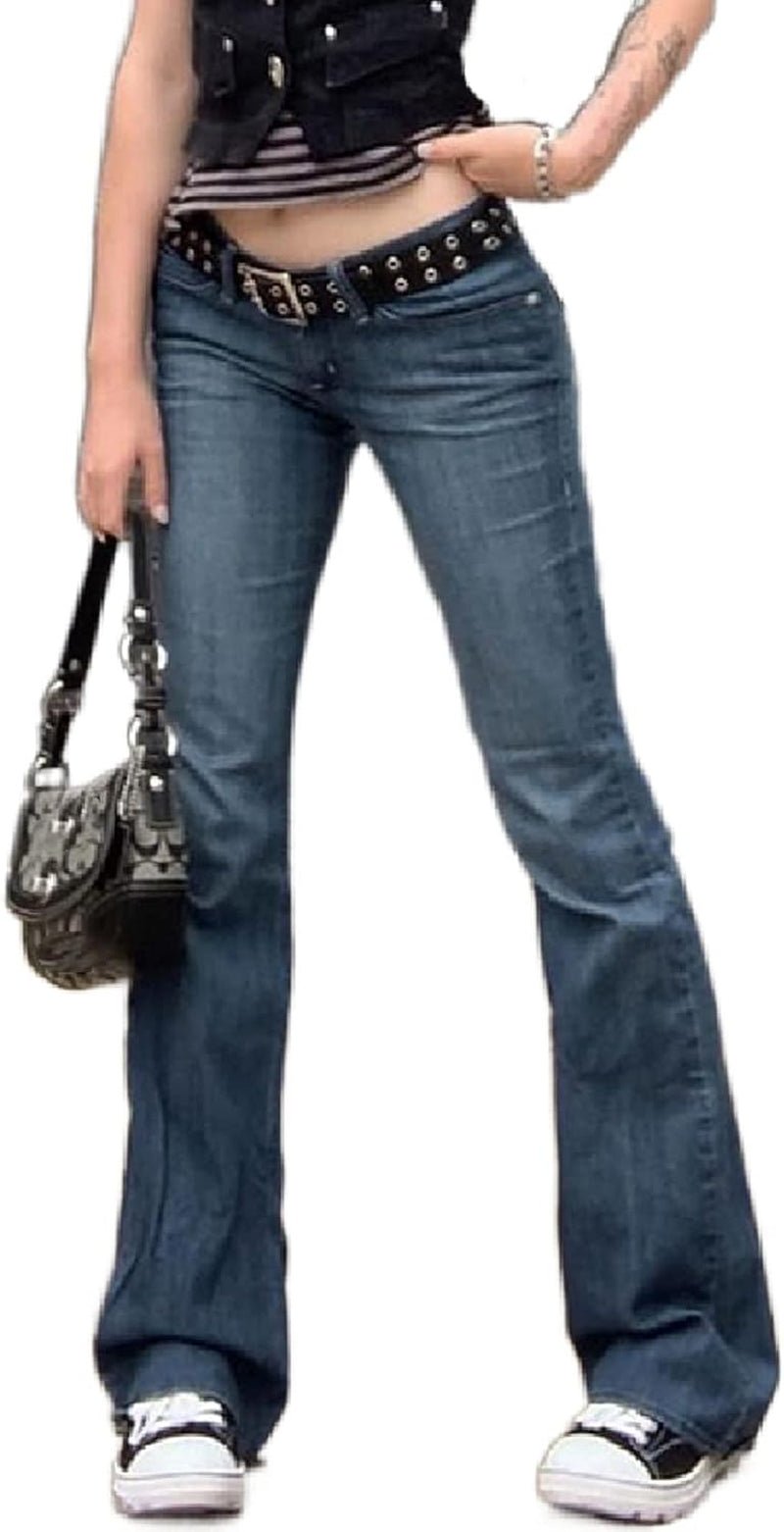 Women Gothic Cargo Pants Loose Low Waist Trousers Wide Leg Baggy Jeans Harajuku Streetwear Punk - Simply Just Deals LLCWomen Gothic Cargo Pants Loose Low Waist Trousers Wide Leg Baggy Jeans Harajuku Streetwear Punk1fe58c93-5445-48fa-b072-d9a6b7eb7f09Flare Light BlueMediumWomen Gothic Cargo Pants Loose Low Waist Trousers Wide Leg Baggy Jeans Harajuku Streetwear Punk