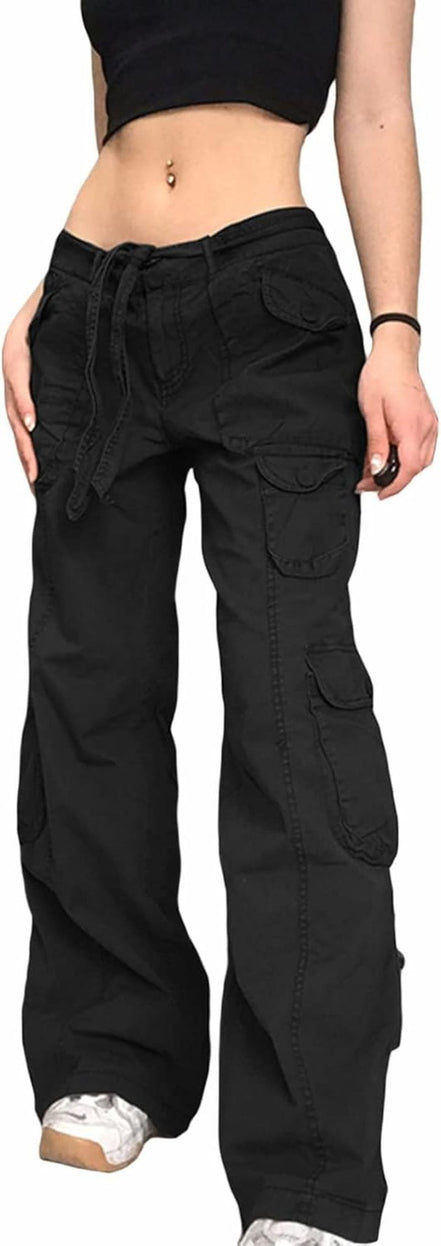 Women Gothic Cargo Pants Loose Low Waist Trousers Wide Leg Baggy Jeans Harajuku Streetwear Punk - Simply Just Deals LLCWomen Gothic Cargo Pants Loose Low Waist Trousers Wide Leg Baggy Jeans Harajuku Streetwear Punk7b2d6da1-827c-4eca-accd-52e531776cfaVintage BlackLargeWomen Gothic Cargo Pants Loose Low Waist Trousers Wide Leg Baggy Jeans Harajuku Streetwear Punk