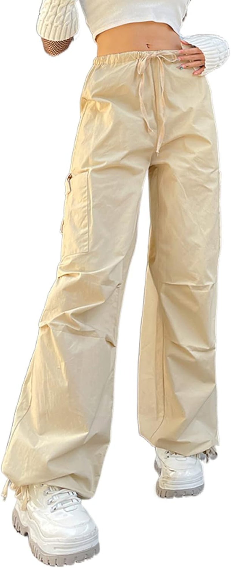 Women Gothic Cargo Pants Loose Low Waist Trousers Wide Leg Baggy Jeans Harajuku Streetwear Punk - Simply Just Deals LLCWomen Gothic Cargo Pants Loose Low Waist Trousers Wide Leg Baggy Jeans Harajuku Streetwear Punkc1ca2edc-e1ef-45dc-a39f-ce9ec6a621bfG Beige White CargoSmallWomen Gothic Cargo Pants Loose Low Waist Trousers Wide Leg Baggy Jeans Harajuku Streetwear Punk