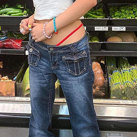 Women Gothic Cargo Pants Loose Low Waist Trousers Wide Leg Baggy Jeans Harajuku Streetwear Punk - Simply Just Deals LLCWomen Gothic Cargo Pants Loose Low Waist Trousers Wide Leg Baggy Jeans Harajuku Streetwear Punk1fafab2a-3fcf-4f9d-9e83-b5398b708421Jeans Dark BlueX - SmallWomen Gothic Cargo Pants Loose Low Waist Trousers Wide Leg Baggy Jeans Harajuku Streetwear Punk