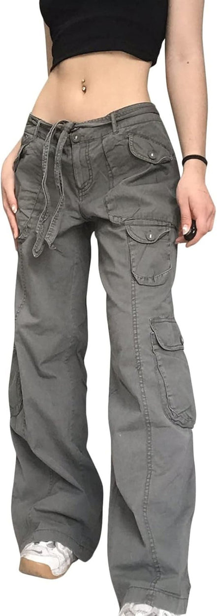 Women Gothic Cargo Pants Loose Low Waist Trousers Wide Leg Baggy Jeans Harajuku Streetwear Punk - Simply Just Deals LLCWomen Gothic Cargo Pants Loose Low Waist Trousers Wide Leg Baggy Jeans Harajuku Streetwear Punk585adecb-5548-49fb-b32f-ae9a332f3dadGreen GrayMediumWomen Gothic Cargo Pants Loose Low Waist Trousers Wide Leg Baggy Jeans Harajuku Streetwear Punk