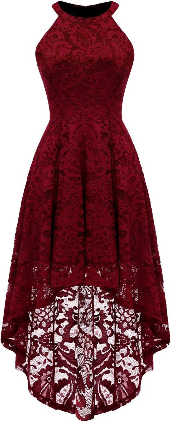 Women Halter Lace Wedding Guest Dress Hi - Lo Cocktail Party Bridesmaid Formal Dresses - Simply Just Deals LLCWomen Halter Lace Wedding Guest Dress Hi - Lo Cocktail Party Bridesmaid Formal Dresses76622e4f-2711-4eea-9c93-e708e50dd19cDark RedX - LargeWomen Halter Lace Wedding Guest Dress Hi - Lo Cocktail Party Bridesmaid Formal Dresses