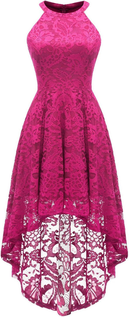 Women Halter Lace Wedding Guest Dress Hi - Lo Cocktail Party Bridesmaid Formal Dresses - Simply Just Deals LLCWomen Halter Lace Wedding Guest Dress Hi - Lo Cocktail Party Bridesmaid Formal Dresses04a5ee1b-e145-47db-9fbc-da561f6a4c24RoseMediumWomen Halter Lace Wedding Guest Dress Hi - Lo Cocktail Party Bridesmaid Formal Dresses
