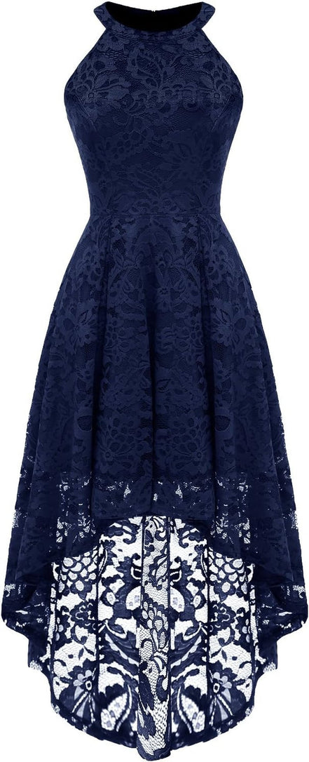 Women Halter Lace Wedding Guest Dress Hi - Lo Cocktail Party Bridesmaid Formal Dresses - Simply Just Deals LLCWomen Halter Lace Wedding Guest Dress Hi - Lo Cocktail Party Bridesmaid Formal Dressesb7f8ad62-4e75-424d-879a-62b75c4c013bNavyMediumWomen Halter Lace Wedding Guest Dress Hi - Lo Cocktail Party Bridesmaid Formal Dresses