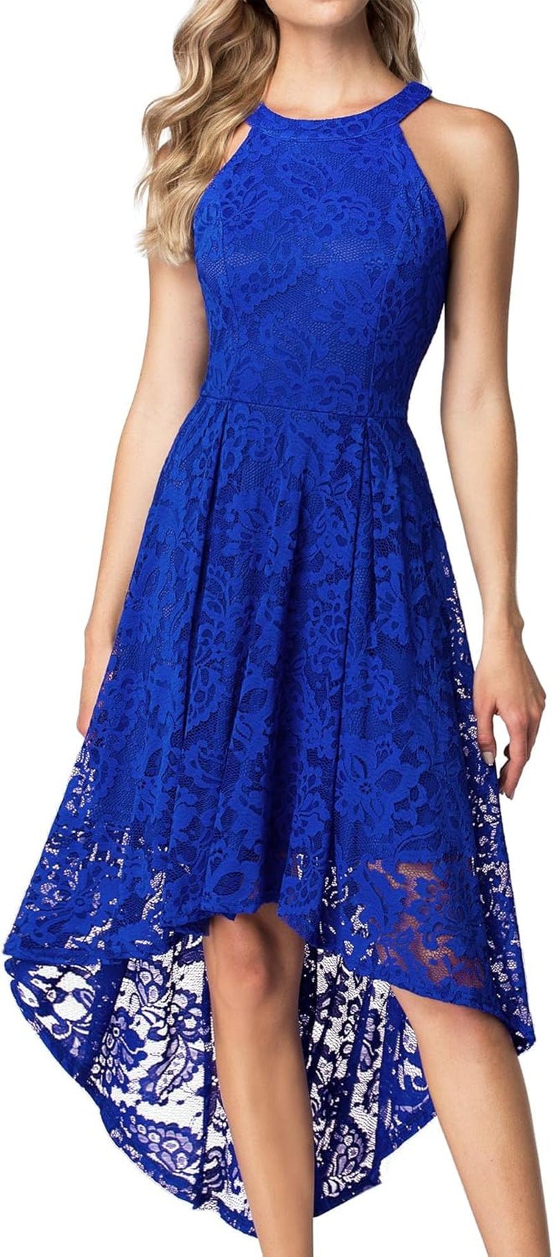 Women Halter Lace Wedding Guest Dress Hi - Lo Cocktail Party Bridesmaid Formal Dresses - Simply Just Deals LLCWomen Halter Lace Wedding Guest Dress Hi - Lo Cocktail Party Bridesmaid Formal Dressesae319987-b403-449e-95ff-f1a5cdf19a98Royal BlueSmallWomen Halter Lace Wedding Guest Dress Hi - Lo Cocktail Party Bridesmaid Formal Dresses