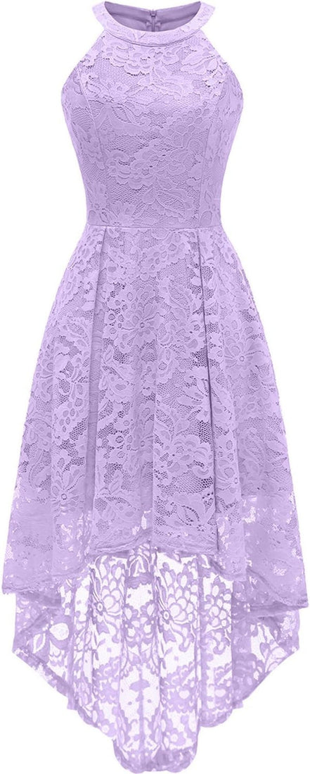 Women Halter Lace Wedding Guest Dress Hi - Lo Cocktail Party Bridesmaid Formal Dresses - Simply Just Deals LLCWomen Halter Lace Wedding Guest Dress Hi - Lo Cocktail Party Bridesmaid Formal Dressesb4bfccd2-aafa-4560-bac2-a7a17216381eLavenderMediumWomen Halter Lace Wedding Guest Dress Hi - Lo Cocktail Party Bridesmaid Formal Dresses