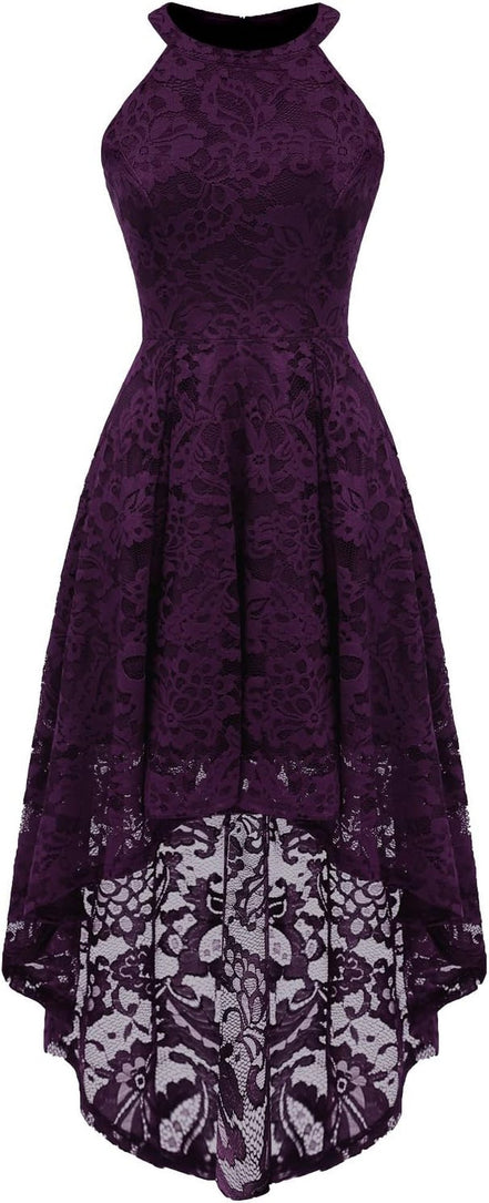 Women Halter Lace Wedding Guest Dress Hi - Lo Cocktail Party Bridesmaid Formal Dresses - Simply Just Deals LLCWomen Halter Lace Wedding Guest Dress Hi - Lo Cocktail Party Bridesmaid Formal Dresses15b714a1-825c-46b1-8c70-219db69bf849GrapeMediumWomen Halter Lace Wedding Guest Dress Hi - Lo Cocktail Party Bridesmaid Formal Dresses