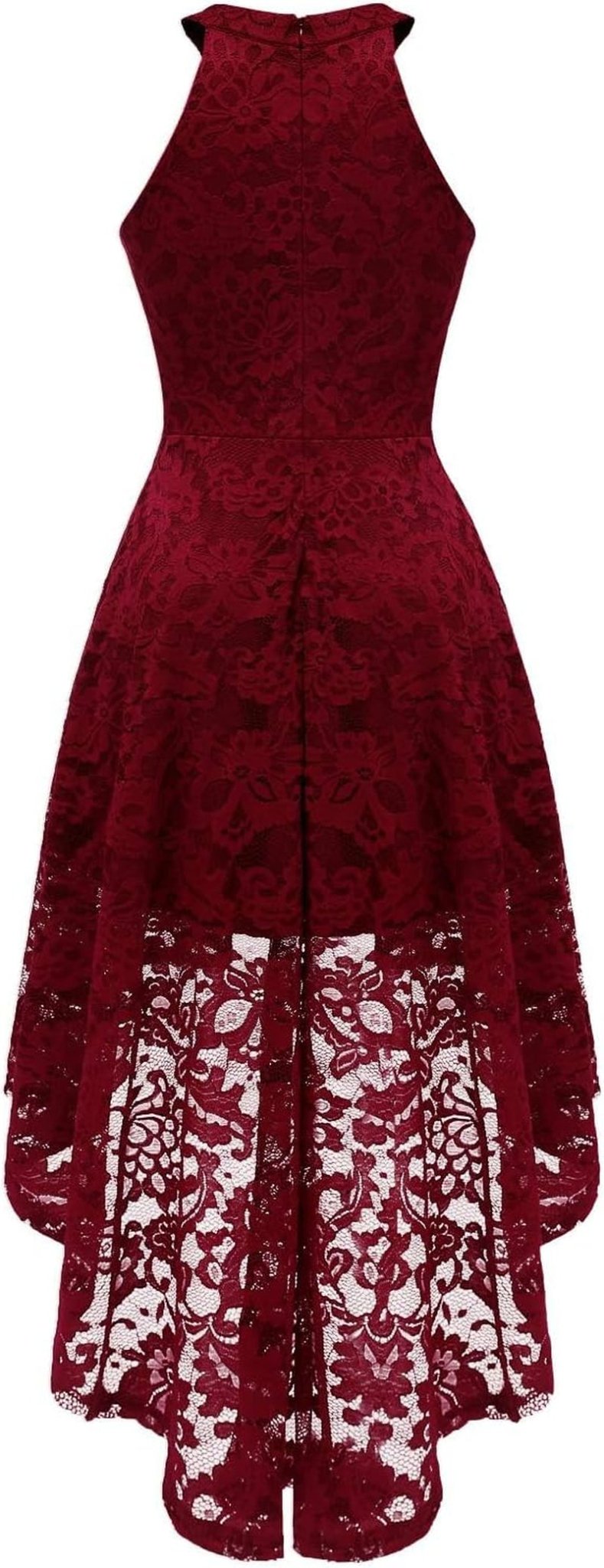Women Halter Lace Wedding Guest Dress Hi - Lo Cocktail Party Bridesmaid Formal Dresses - Simply Just Deals LLCWomen Halter Lace Wedding Guest Dress Hi - Lo Cocktail Party Bridesmaid Formal Dresses76622e4f-2711-4eea-9c93-e708e50dd19cDark RedX - LargeWomen Halter Lace Wedding Guest Dress Hi - Lo Cocktail Party Bridesmaid Formal Dresses