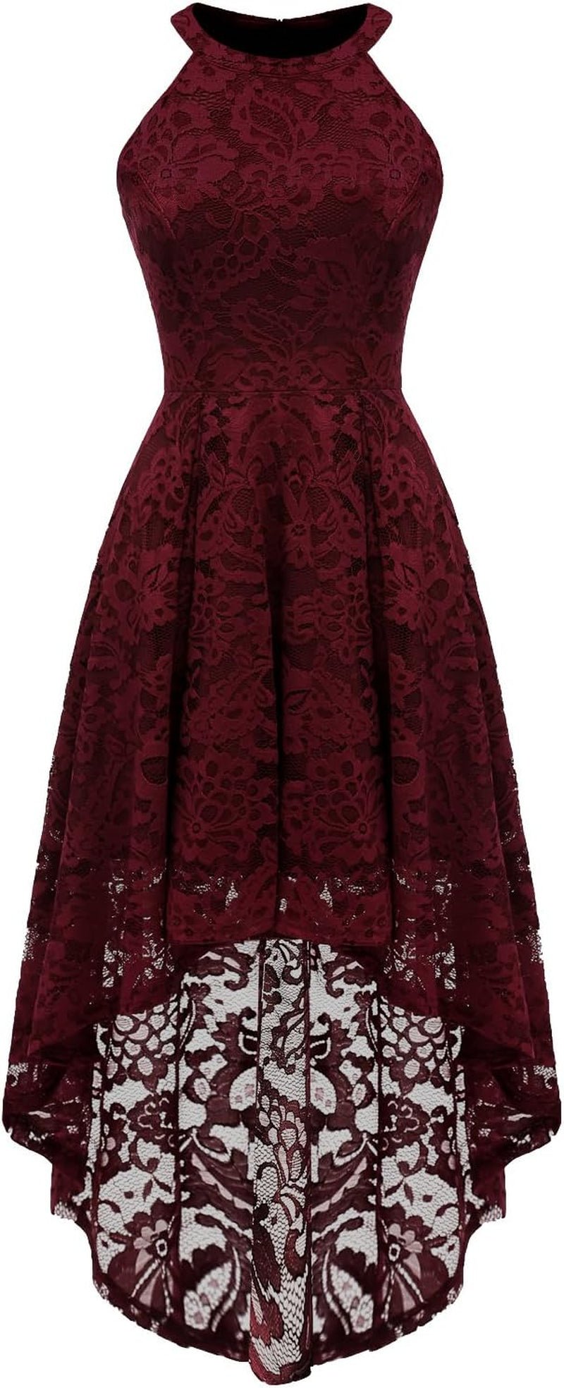 Women Halter Lace Wedding Guest Dress Hi - Lo Cocktail Party Bridesmaid Formal Dresses - Simply Just Deals LLCWomen Halter Lace Wedding Guest Dress Hi - Lo Cocktail Party Bridesmaid Formal Dressesaca2ac51-330e-4317-93d9-ebd5dbb3cc1cBurgundyMediumWomen Halter Lace Wedding Guest Dress Hi - Lo Cocktail Party Bridesmaid Formal Dresses