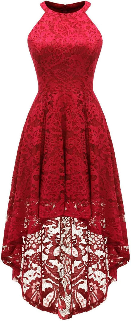 Women Halter Lace Wedding Guest Dress Hi - Lo Cocktail Party Bridesmaid Formal Dresses - Simply Just Deals LLCWomen Halter Lace Wedding Guest Dress Hi - Lo Cocktail Party Bridesmaid Formal Dresses6dc369c7-3e5a-494d-bd92-198dea7f9556RedX - LargeWomen Halter Lace Wedding Guest Dress Hi - Lo Cocktail Party Bridesmaid Formal Dresses