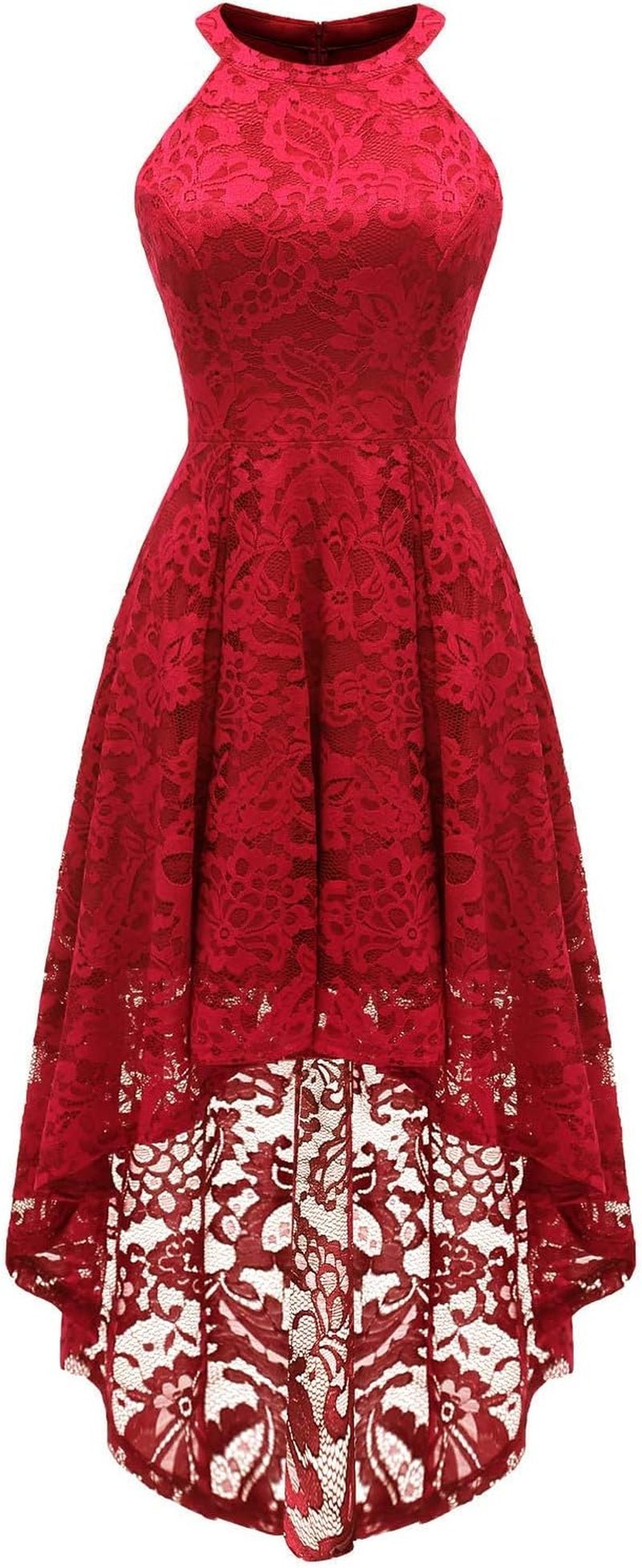 Women Halter Lace Wedding Guest Dress Hi - Lo Cocktail Party Bridesmaid Formal Dresses - Simply Just Deals LLCWomen Halter Lace Wedding Guest Dress Hi - Lo Cocktail Party Bridesmaid Formal Dresses6dc369c7-3e5a-494d-bd92-198dea7f9556RedX - LargeWomen Halter Lace Wedding Guest Dress Hi - Lo Cocktail Party Bridesmaid Formal Dresses