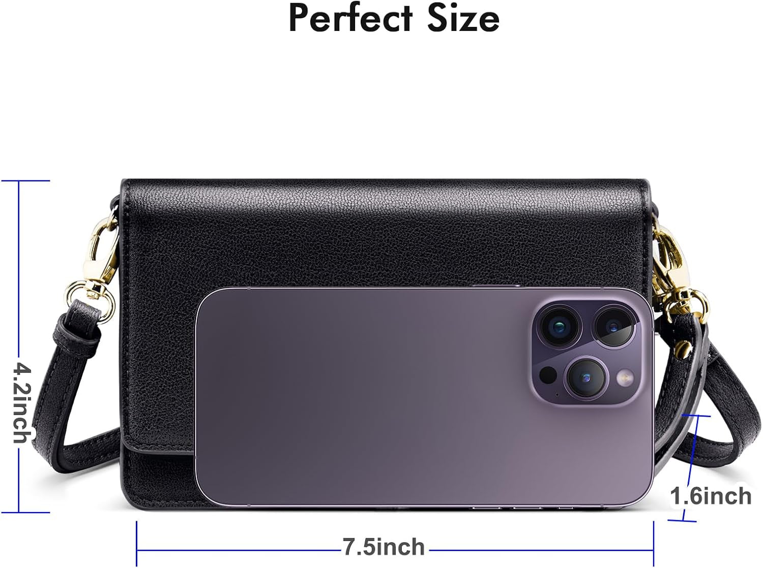Women Small Crossbody Bag Cellphone Purse Wallet with RFID Card Slots 2 Straps - Simply Just Deals LLCWomen Small Crossbody Bag Cellphone Purse Wallet with RFID Card Slots 2 Straps8f5bdafd-349e-49eb-a658-d1dc07ba96a7A - BlackWomen Small Crossbody Bag Cellphone Purse Wallet with RFID Card Slots 2 Straps