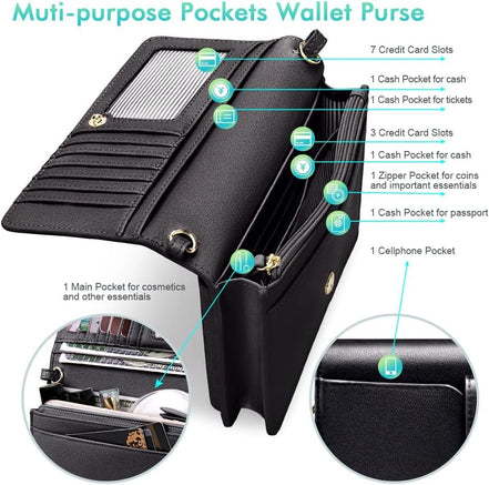 Women Small Crossbody Bag Cellphone Purse Wallet with RFID Card Slots 2 Straps - Simply Just Deals LLCWomen Small Crossbody Bag Cellphone Purse Wallet with RFID Card Slots 2 Straps8f5bdafd-349e-49eb-a658-d1dc07ba96a7A - BlackWomen Small Crossbody Bag Cellphone Purse Wallet with RFID Card Slots 2 Straps
