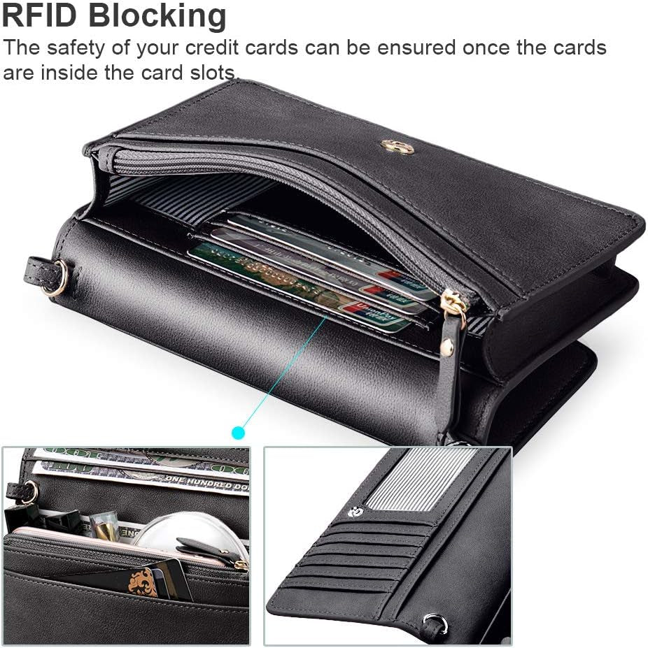 Women Small Crossbody Bag Cellphone Purse Wallet with RFID Card Slots 2 Straps - Simply Just Deals LLCWomen Small Crossbody Bag Cellphone Purse Wallet with RFID Card Slots 2 Straps8f5bdafd-349e-49eb-a658-d1dc07ba96a7A - BlackWomen Small Crossbody Bag Cellphone Purse Wallet with RFID Card Slots 2 Straps