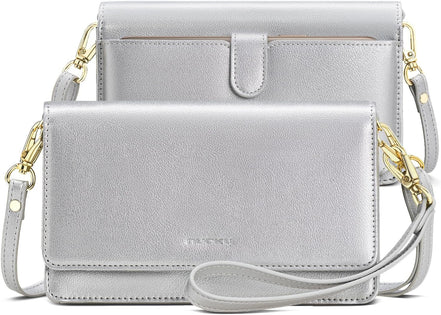 Women Small Crossbody Bag Cellphone Purse Wallet with RFID Card Slots 2 Straps - Simply Just Deals LLCWomen Small Crossbody Bag Cellphone Purse Wallet with RFID Card Slots 2 Strapsff193171-2b80-460c-9db1-b8c20ff42e2bColor SilverWomen Small Crossbody Bag Cellphone Purse Wallet with RFID Card Slots 2 Straps