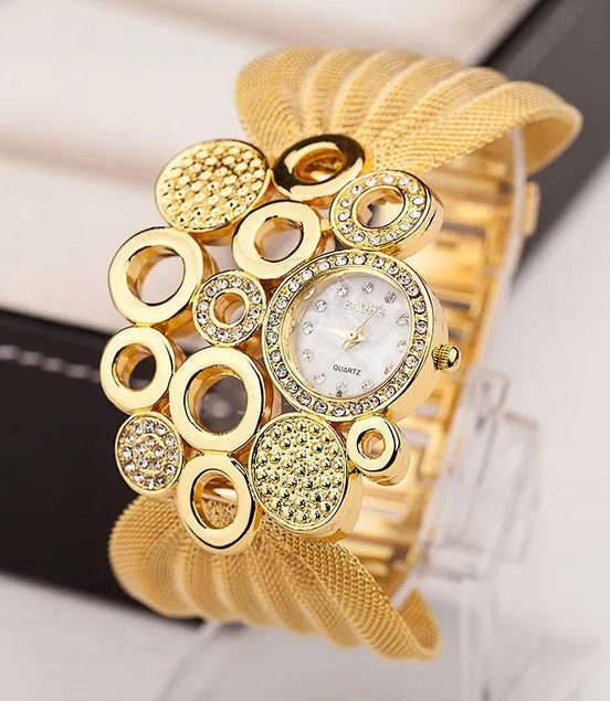 Women Watch Luxury Fashion Bracelet Popular Inlaid Rhinestones Mesh Watchband Ladies Casual Quartz Watches Dress Wristwatch - Simply Just Deals LLCWomen Watch Luxury Fashion Bracelet Popular Inlaid Rhinestones Mesh Watchband Ladies Casual Quartz Watches Dress Wristwatchfeb2a597-5bad-4605-a183-36728a5e54dbJa001 - GoldWomen Watch Luxury Fashion Bracelet Popular Inlaid Rhinestones Mesh Watchband Ladies Casual Quartz Watches Dress Wristwatch