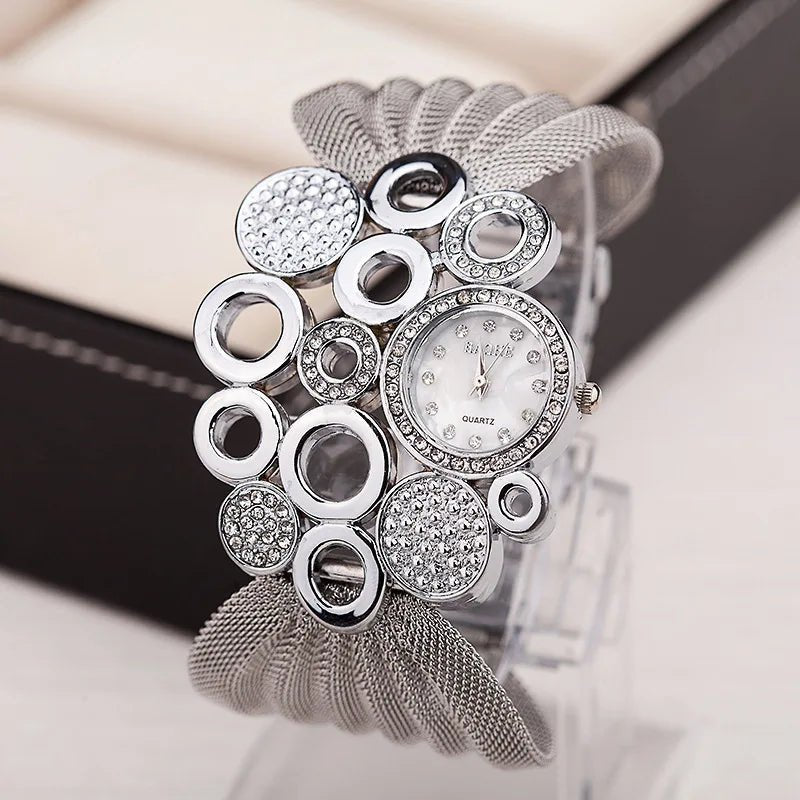 Women Watch Luxury Fashion Bracelet Popular Inlaid Rhinestones Mesh Watchband Ladies Casual Quartz Watches Dress Wristwatch - Simply Just Deals LLCWomen Watch Luxury Fashion Bracelet Popular Inlaid Rhinestones Mesh Watchband Ladies Casual Quartz Watches Dress Wristwatch8559ad3e-54be-4f26-a116-c8e67ddbc167Ja001 - SilverWomen Watch Luxury Fashion Bracelet Popular Inlaid Rhinestones Mesh Watchband Ladies Casual Quartz Watches Dress Wristwatch