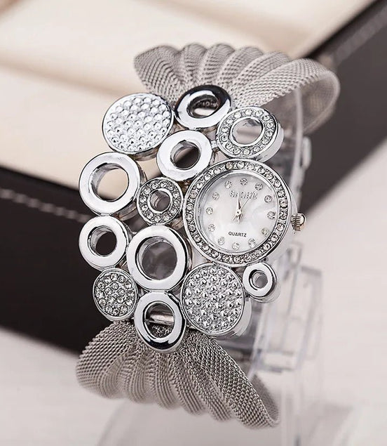 Women Watch Luxury Fashion Bracelet Popular Inlaid Rhinestones Mesh Watchband Ladies Casual Quartz Watches Dress Wristwatch - Simply Just Deals LLCWomen Watch Luxury Fashion Bracelet Popular Inlaid Rhinestones Mesh Watchband Ladies Casual Quartz Watches Dress Wristwatch8559ad3e-54be-4f26-a116-c8e67ddbc167Ja001 - SilverWomen Watch Luxury Fashion Bracelet Popular Inlaid Rhinestones Mesh Watchband Ladies Casual Quartz Watches Dress Wristwatch