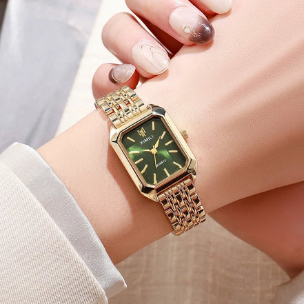 Women Watches Business Luxury Ladies Fashion Quartz Watch Simple Scale Square Quality Gold Plated Stainless Steel Folding Clock - Simply Just Deals LLCWomen Watches Business Luxury Ladies Fashion Quartz Watch Simple Scale Square Quality Gold Plated Stainless Steel Folding Clock14175greenWomen Watches Business Luxury Ladies Fashion Quartz Watch Simple Scale Square Quality Gold Plated Stainless Steel Folding Clock
