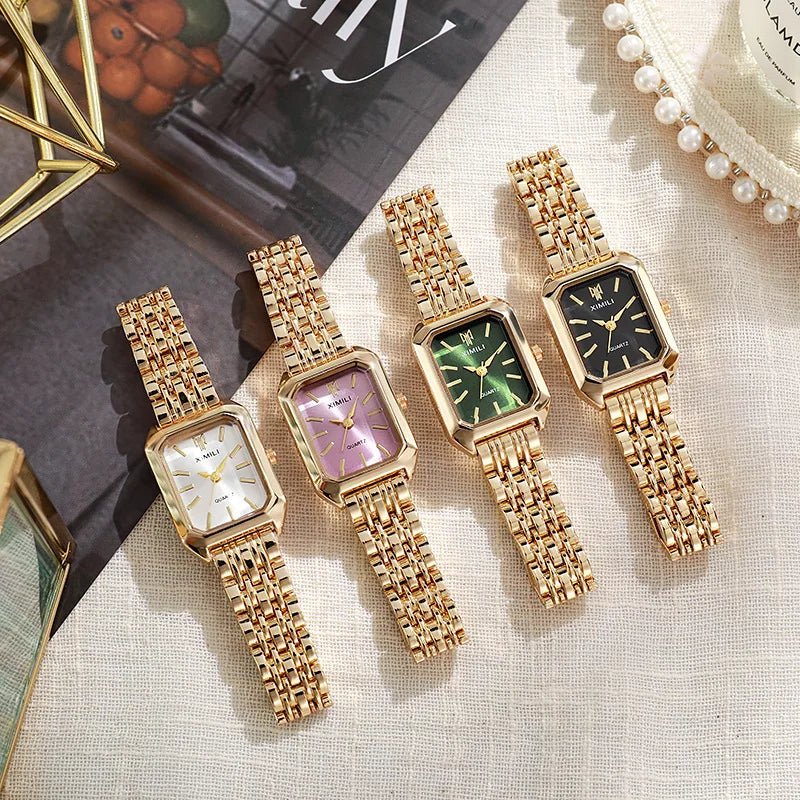 Women Watches Business Luxury Ladies Fashion Quartz Watch Simple Scale Square Quality Gold Plated Stainless Steel Folding Clock - Simply Just Deals LLCWomen Watches Business Luxury Ladies Fashion Quartz Watch Simple Scale Square Quality Gold Plated Stainless Steel Folding Clock14200005100CoffeeWomen Watches Business Luxury Ladies Fashion Quartz Watch Simple Scale Square Quality Gold Plated Stainless Steel Folding Clock