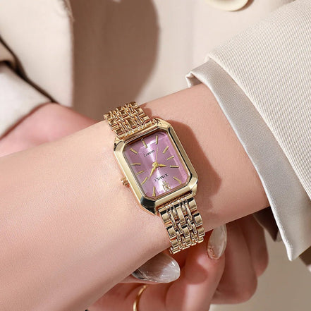 Women Watches Business Luxury Ladies Fashion Quartz Watch Simple Scale Square Quality Gold Plated Stainless Steel Folding Clock - Simply Just Deals LLCWomen Watches Business Luxury Ladies Fashion Quartz Watch Simple Scale Square Quality Gold Plated Stainless Steel Folding Clock14200005100CoffeeWomen Watches Business Luxury Ladies Fashion Quartz Watch Simple Scale Square Quality Gold Plated Stainless Steel Folding Clock