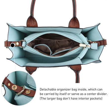 Women'S 3Pcs Purse Handbag Shoulder Bag Tote Satchel Hobo Bag Briefcase Work Bag for Ladies - Simply Just Deals LLCWomen'S 3Pcs Purse Handbag Shoulder Bag Tote Satchel Hobo Bag Briefcase Work Bag for Ladies37d37032-a675-4ed8-a605-c125e933b17aLight Blue/CoffeeWomen'S 3Pcs Purse Handbag Shoulder Bag Tote Satchel Hobo Bag Briefcase Work Bag for Ladies