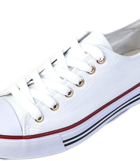 Women'S Casual Canvas Shoes Solid Colors Low Top Lace up Flat Fashion Sneakers (7, White) - Simply Just Deals LLCWomen'S Casual Canvas Shoes Solid Colors Low Top Lace up Flat Fashion Sneakers (7, White)a2b04324-335c-4954-b0d7-a5baef00afe5Women'S Casual Canvas Shoes Solid Colors Low Top Lace up Flat Fashion Sneakers (7, White)