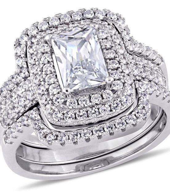 Women'S Cubic Zirconia and Emerald Sterling Silver Bridal Set - Simply Just Deals LLCWomen'S Cubic Zirconia and Emerald Sterling Silver Bridal Setd5ffce7f-b3b6-455e-ad2c-f8cb800ee7baWomen'S Cubic Zirconia and Emerald Sterling Silver Bridal Set