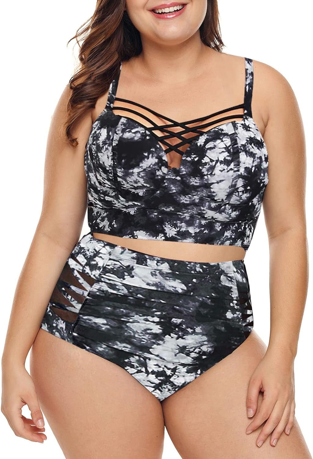 Womens plus Size Strappy Push up Floral Printed High Waisted Swimsuit Bikini Set 2 Piece Bathing Suit Swimwear Black 1X - Simply Just Deals LLCWomens plus Size Strappy Push up Floral Printed High Waisted Swimsuit Bikini Set 2 Piece Bathing Suit Swimwear Black 1Xceceef66-2a16-4938-b06c-8b448566b145Womens plus Size Strappy Push up Floral Printed High Waisted Swimsuit Bikini Set 2 Piece Bathing Suit Swimwear Black 1X