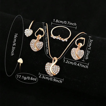 Women's Quartz Watch Gold Luxury Women Ring Necklace Earring Rhinestone Fashion Wristwatch Casual Ladies Watches Jewelry Set ﻿ - Simply Just Deals LLCWomen's Quartz Watch Gold Luxury Women Ring Necklace Earring Rhinestone Fashion Wristwatch Casual Ladies Watches Jewelry Set ﻿14201447303RoseWomen's Quartz Watch Gold Luxury Women Ring Necklace Earring Rhinestone Fashion Wristwatch Casual Ladies Watches Jewelry Set ﻿