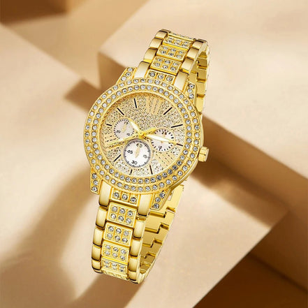 Women's Quartz Watch Gold Luxury Women Ring Necklace Earring Rhinestone Fashion Wristwatch Casual Ladies Watches Jewelry Set ﻿ - Simply Just Deals LLCWomen's Quartz Watch Gold Luxury Women Ring Necklace Earring Rhinestone Fashion Wristwatch Casual Ladies Watches Jewelry Set ﻿14201447303RoseWomen's Quartz Watch Gold Luxury Women Ring Necklace Earring Rhinestone Fashion Wristwatch Casual Ladies Watches Jewelry Set ﻿