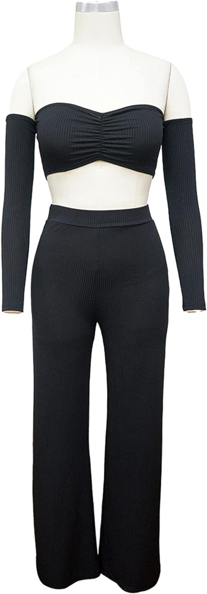 Women'S Sexy 2 Piece Outfits Clubwear off the Shoulder Crop Tops Long Loose Pant Set Long Sleeve Club Jumpsuits Black L - Simply Just Deals LLCWomen'S Sexy 2 Piece Outfits Clubwear off the Shoulder Crop Tops Long Loose Pant Set Long Sleeve Club Jumpsuits Black Lcf521dbd-ce96-48ce-8389-e4742d669d11Women'S Sexy 2 Piece Outfits Clubwear off the Shoulder Crop Tops Long Loose Pant Set Long Sleeve Club Jumpsuits Black L