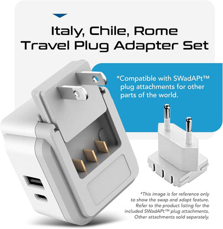 World Travel Plug Adapter Set, Safe USB - C 3.0 - 2 USA Socket,30W PD & QC - Compact & Powerful - Use in Europe Includes Type A, B, C, E/F, G, I Swadapt Attachments (PAK - 30 - WS) - Simply Just Deals LLCWorld Travel Plug Adapter Set, Safe USB - C 3.0 - 2 USA Socket,30W PD & QC - Compact & Powerful - Use in Europe Includes Type A, B, C, E/F, G, I Swadapt Attachments (PAK - 30 - WS)e7960736-b9b1-47b1-bc4d-50019e0d454bWorld Set - 30W Usb - CWorld Travel Plug Adapter Set, Safe USB - C 3.0 - 2 USA S