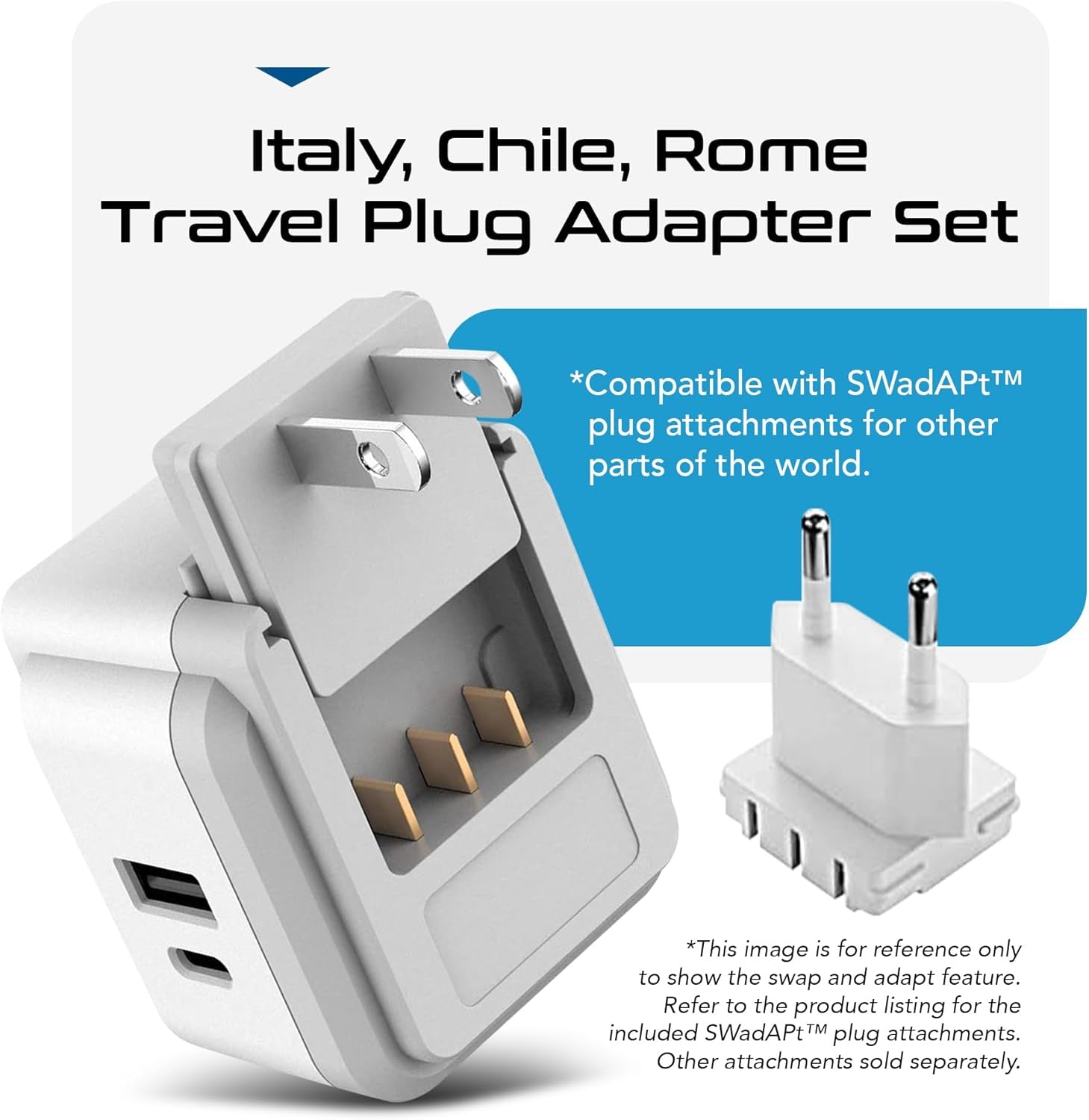 World Travel Plug Adapter Set, Safe USB - C 3.0 - 2 USA Socket,30W PD & QC - Compact & Powerful - Use in Europe Includes Type A, B, C, E/F, G, I Swadapt Attachments (PAK - 30 - WS) - Simply Just Deals LLCWorld Travel Plug Adapter Set, Safe USB - C 3.0 - 2 USA Socket,30W PD & QC - Compact & Powerful - Use in Europe Includes Type A, B, C, E/F, G, I Swadapt Attachments (PAK - 30 - WS)e7960736-b9b1-47b1-bc4d-50019e0d454bWorld Set - 30W Usb - CWorld Travel Plug Adapter Set, Safe USB - C 3.0 - 2 USA S