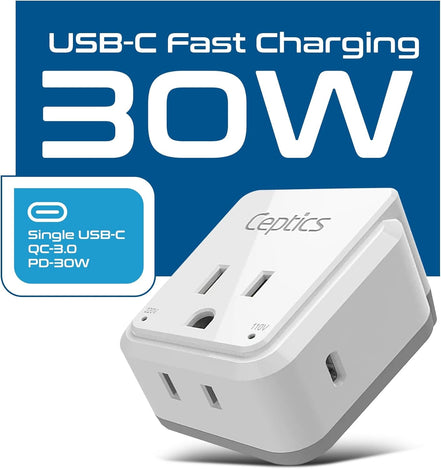 World Travel Plug Adapter Set, Safe USB - C 3.0 - 2 USA Socket,30W PD & QC - Compact & Powerful - Use in Europe Includes Type A, B, C, E/F, G, I Swadapt Attachments (PAK - 30 - WS) - Simply Just Deals LLCWorld Travel Plug Adapter Set, Safe USB - C 3.0 - 2 USA Socket,30W PD & QC - Compact & Powerful - Use in Europe Includes Type A, B, C, E/F, G, I Swadapt Attachments (PAK - 30 - WS)e7960736-b9b1-47b1-bc4d-50019e0d454bWorld Set - 30W Usb - CWorld Travel Plug Adapter Set, Safe USB - C 3.0 - 2 USA S