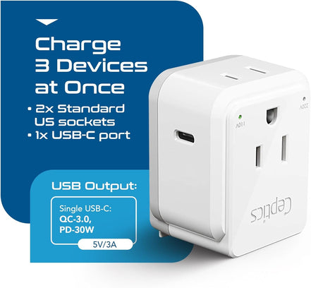 World Travel Plug Adapter Set, Safe USB - C 3.0 - 2 USA Socket,30W PD & QC - Compact & Powerful - Use in Europe Includes Type A, B, C, E/F, G, I Swadapt Attachments (PAK - 30 - WS) - Simply Just Deals LLCWorld Travel Plug Adapter Set, Safe USB - C 3.0 - 2 USA Socket,30W PD & QC - Compact & Powerful - Use in Europe Includes Type A, B, C, E/F, G, I Swadapt Attachments (PAK - 30 - WS)e7960736-b9b1-47b1-bc4d-50019e0d454bWorld Set - 30W Usb - CWorld Travel Plug Adapter Set, Safe USB - C 3.0 - 2 USA S