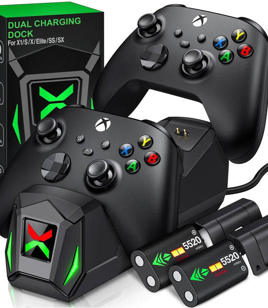 Xbox Controller Charger Station with 2*5220Mwh Rechargeable Battery Pack for Xbox Series X/ Series S/Xbox One(All Models), Black - Simply Just Deals LLCXbox Controller Charger Station with 2*5220Mwh Rechargeable Battery Pack for Xbox Series X/ Series S/Xbox One(All Models), Black47e0fc04-fe9b-4ecc-b15c-1e2707d89700Black - 2*5220Mwh Rechargeable Battery PacksXbox Controller Charger Station with 2*5220Mwh Rechargeable Battery Pack for Xbox Series X/ Series S/Xbox One(All Models), Black