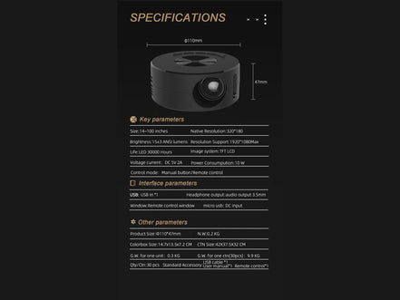 Xiaomi New Mini Mobile Projector Home Use Palm Size Remote Projector IOS Android System Wire Screen Mirroring Projector - Simply Just Deals LLCXiaomi New Mini Mobile Projector Home Use Palm Size Remote Projector IOS Android System Wire Screen Mirroring Projector14:193;200007763:201336100blackCHINAXiaomi New Mini Mobile Projector Home Use Palm Size Remote Projector IOS Android System Wire Screen Mirroring Projector